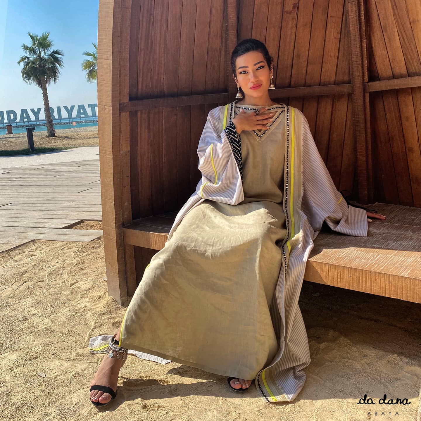 Linen Abaya with Dress