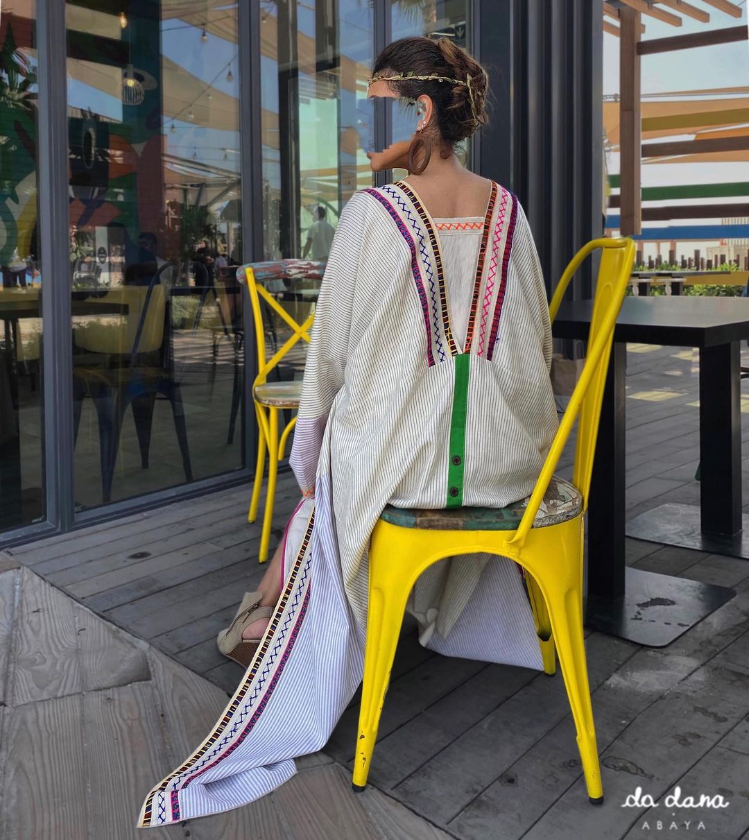 African Linen Abaya with Dress