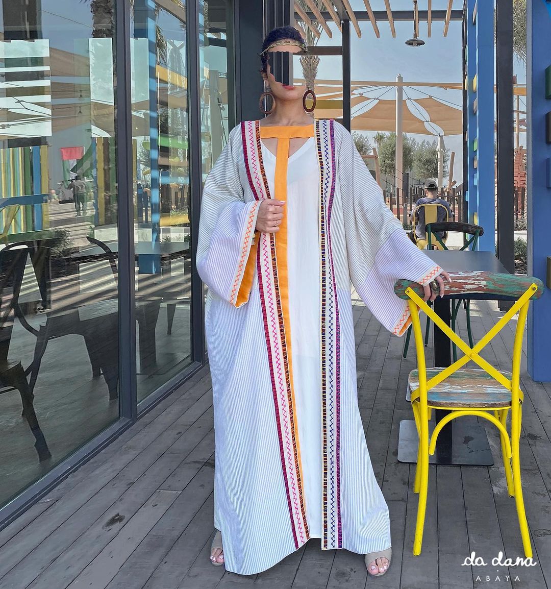 African Linen Abaya with Dress
