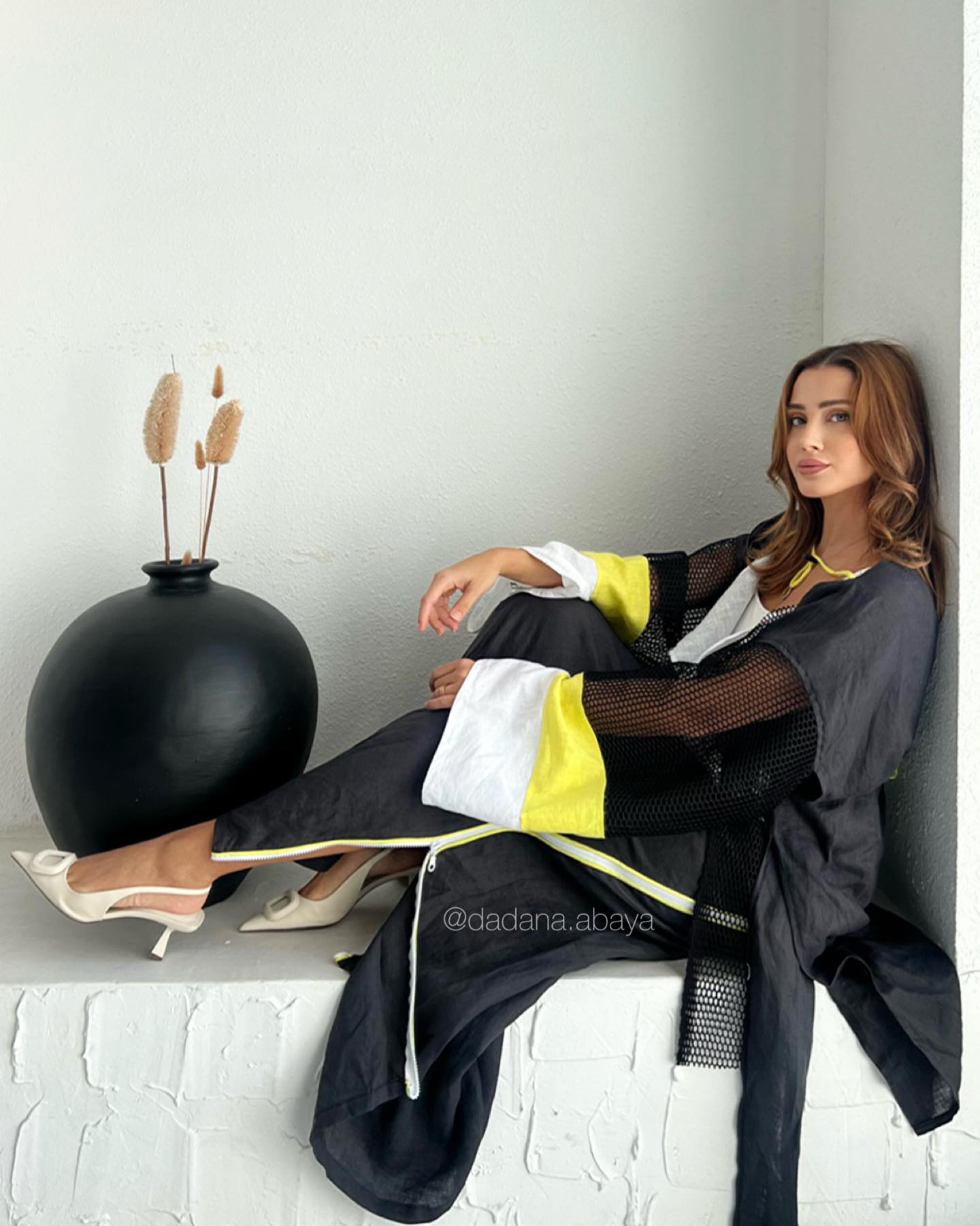 Linen Kimono with Zipper Skirt