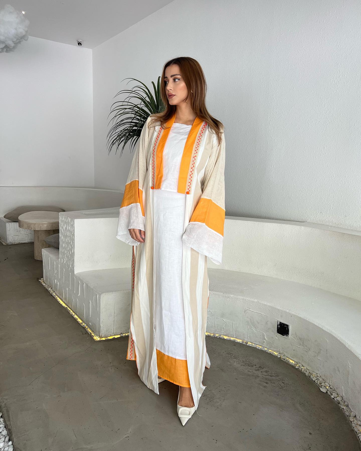 Linen Kimono with Skirt
