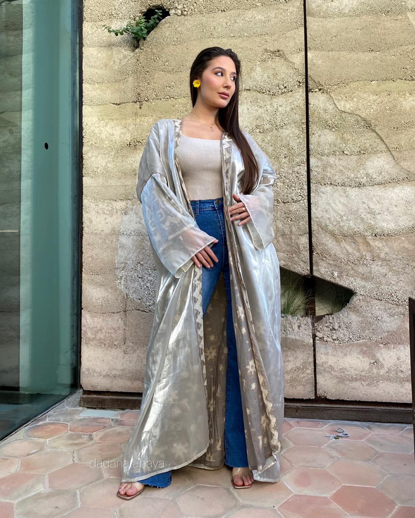 Double Side Shimmery Abaya