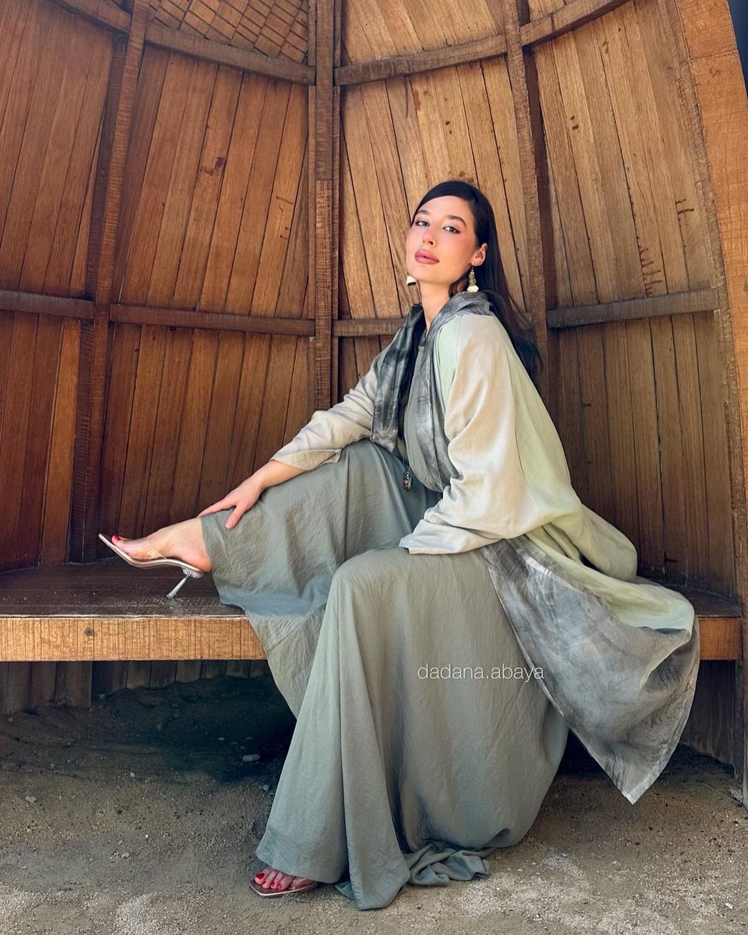 Linen Kimono with an overall