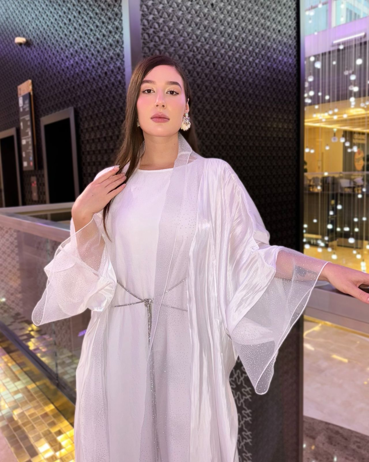 Bridal Abaya with Dress