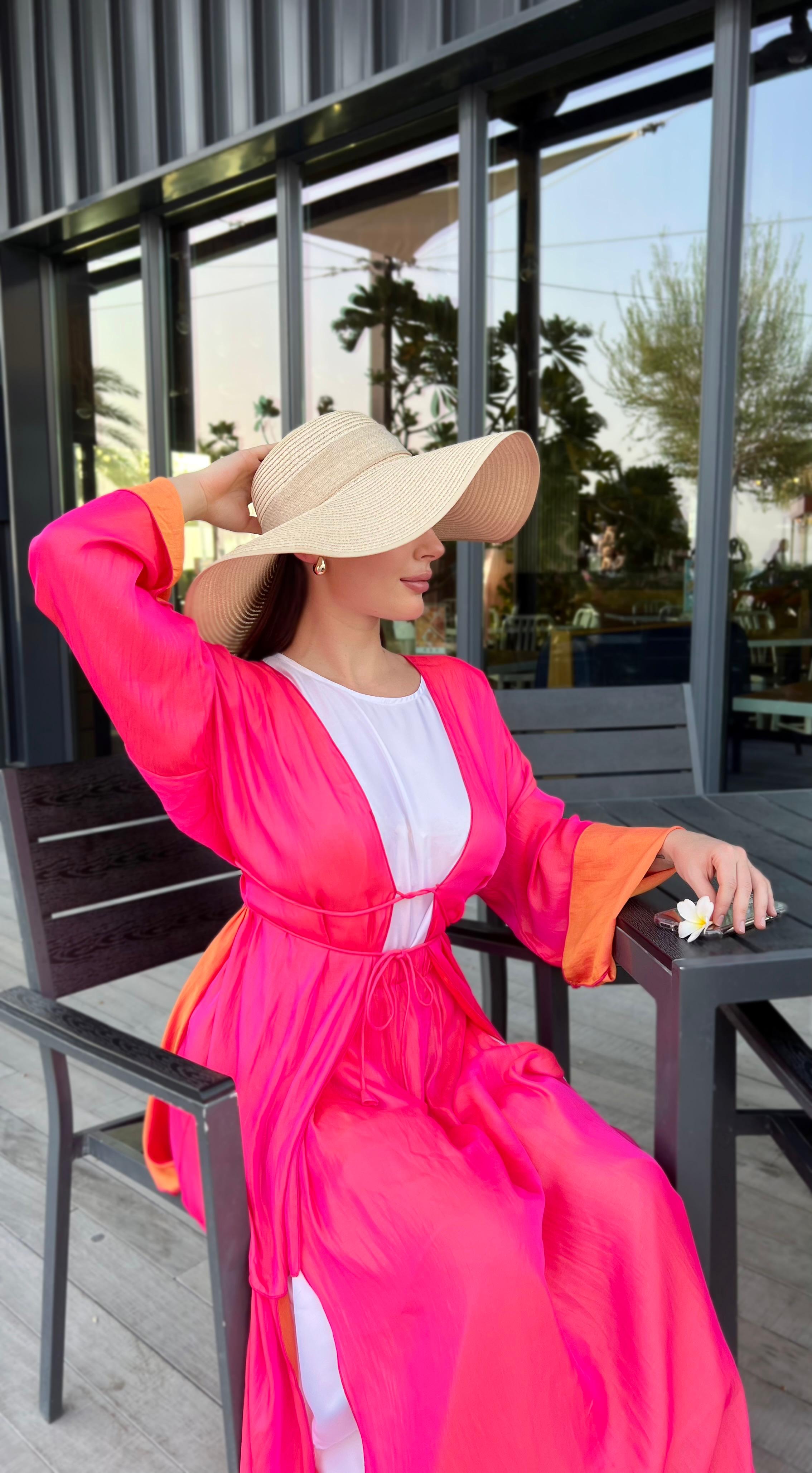 Two Tone Kimono with Skirt